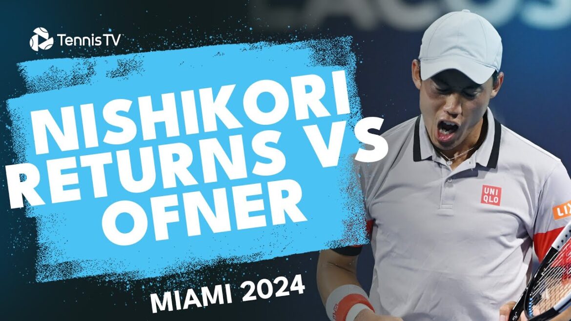 Kei Nishikori Returns To Action vs Sebastian Ofner | Miami 2024 Highlights