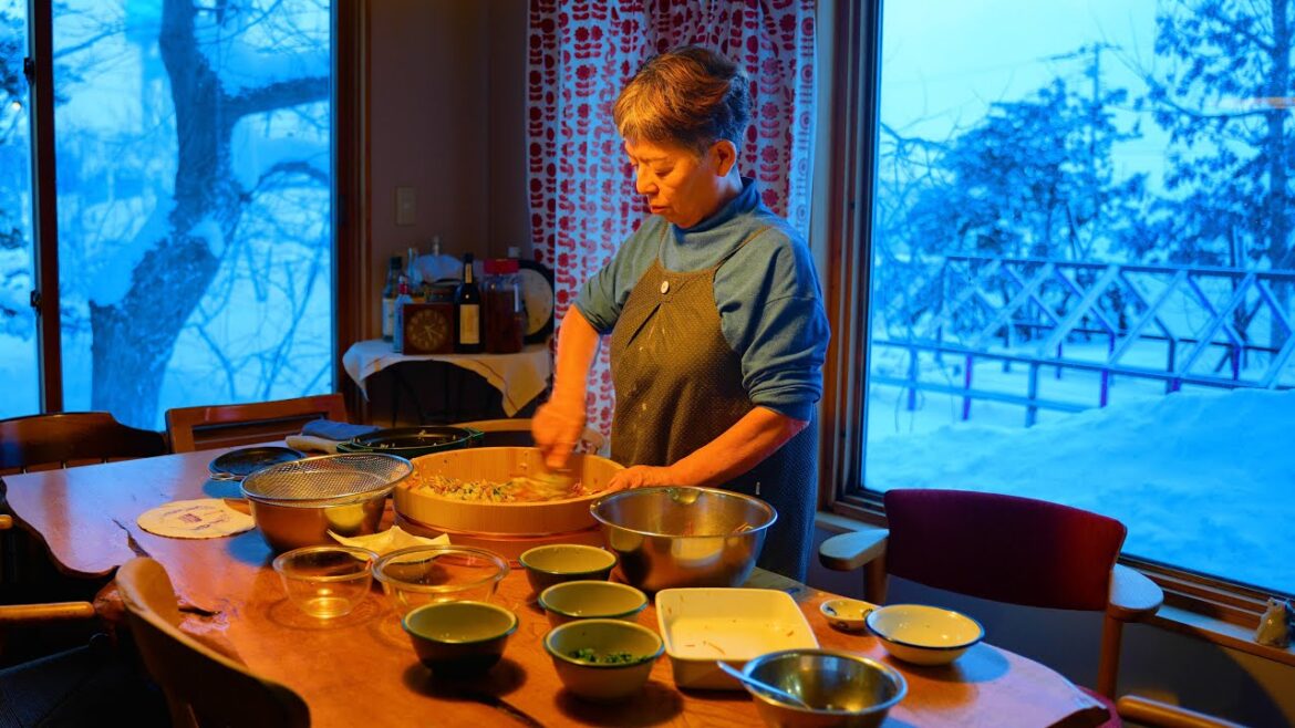 ３月の大雪と、母の保存食づくり｜ちらし寿司とお好み焼き｜糀の甘酒, ゆず醤油麹, ゆずポン酢, オレンジペースト
