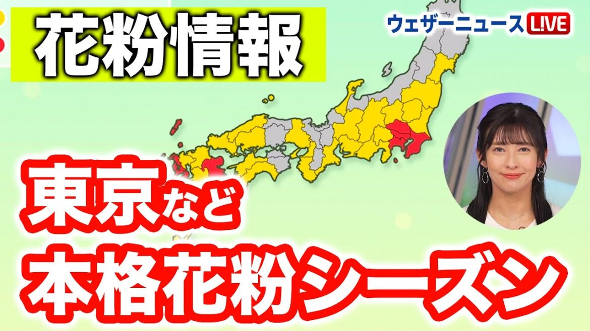 【花粉情報】東京都など花粉本格シーズンイン　あす以降も飛散多い