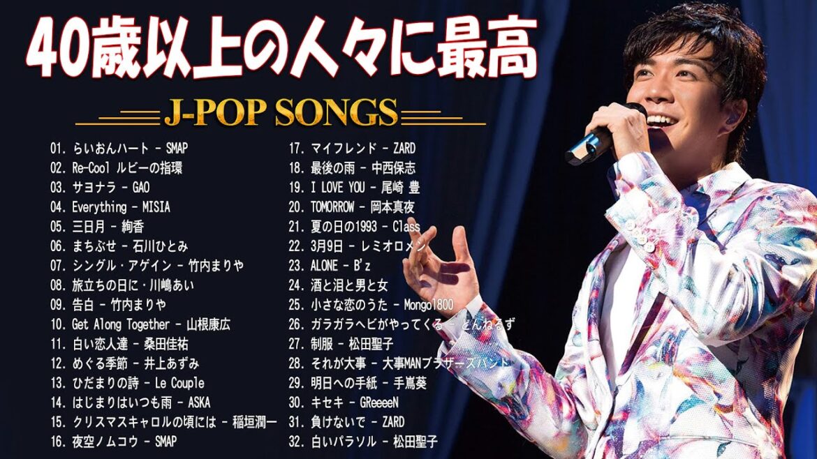 40歳以上の人々に最高の日本の懐かしい音楽 🎧 90年代 ヒット曲 邦楽 名曲 J-POP メドレー 🎶 90年代 ヒット曲 日本メドレー