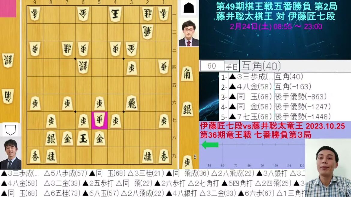 [LIVE] 藤井聡太棋王 vs 伊藤匠七段 (第49期棋王戦 第2局) [将棋]