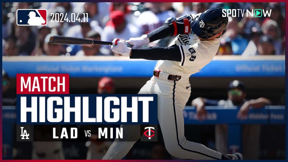 【フリエンが3安打2打点2本塁打と躍動！】ドジャース vs ツインズ  試合ハイライト MLB2024シーズン 4.11