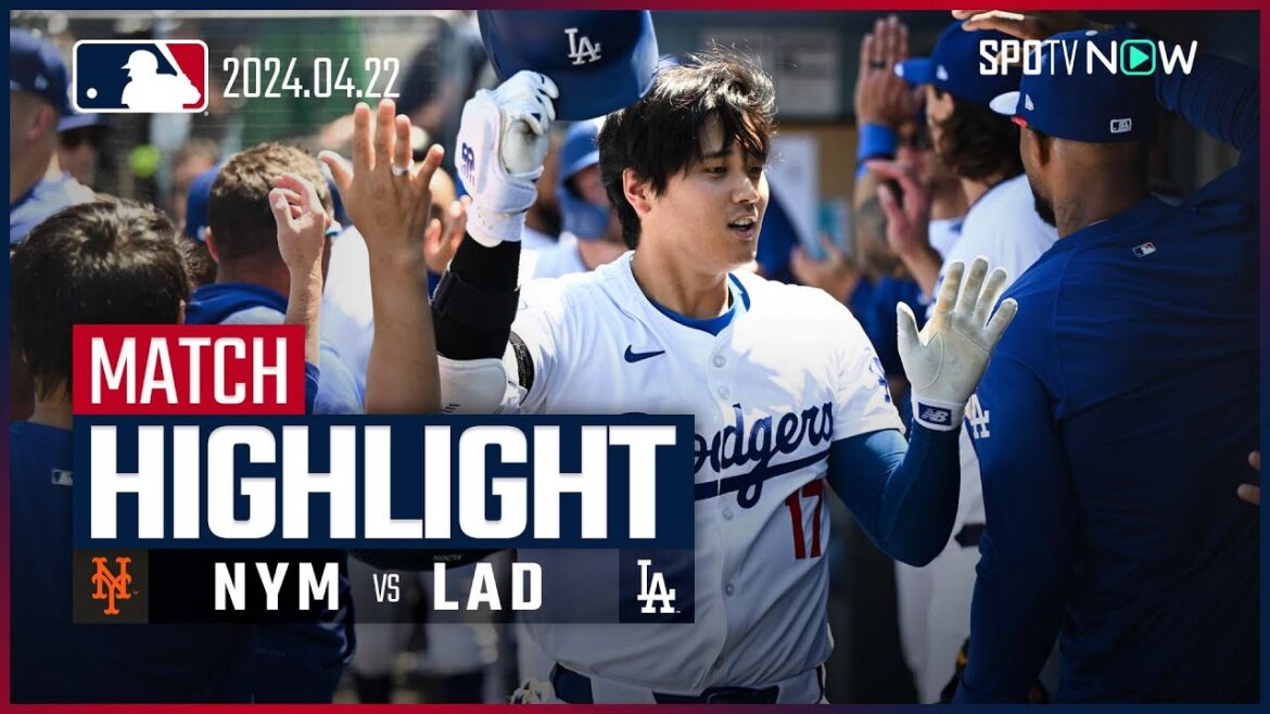 【大谷が今季第5号&先発グラスノーは8回10K無失点！】メッツ vs ドジャース 試合ハイライト MLB2024シーズン 4.22