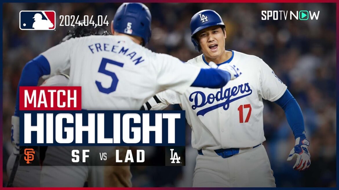 【大谷翔平 待望の第1号ホームランが決勝点！】ジャイアンツ vs ドジャース 試合ハイライト MLB2024シーズン 4.4