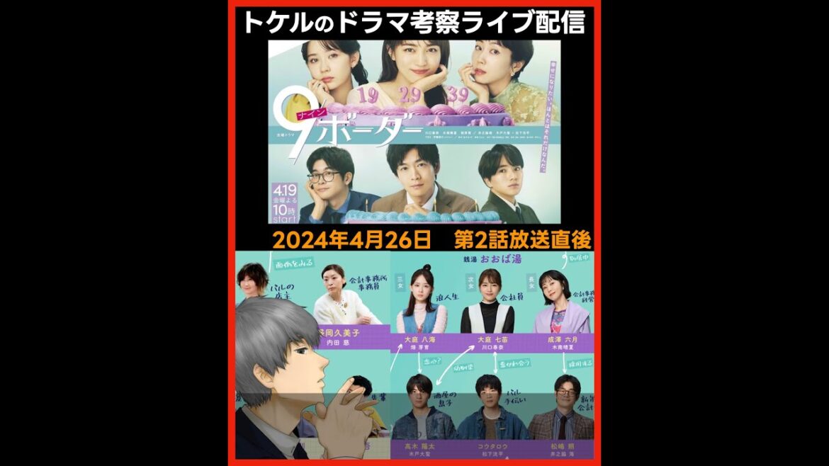 【9ボーダー】第２話放送直後ドラマ考察感想ライブ配信！ ナインボーダー