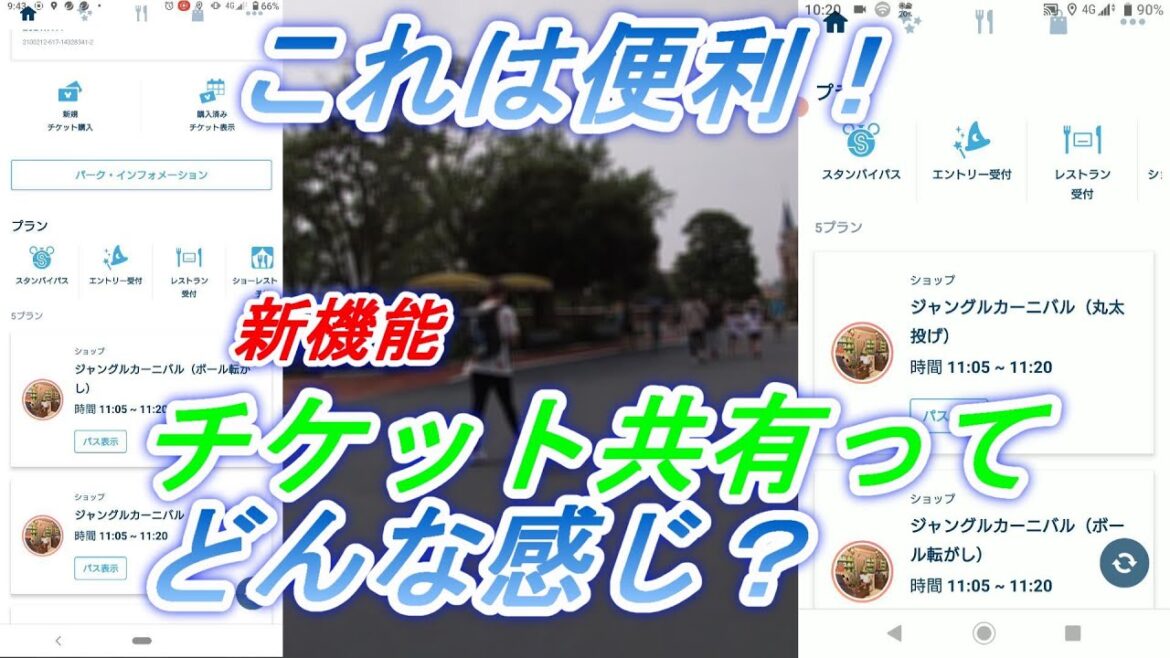 ディズニーチケットの共有はかなり便利！