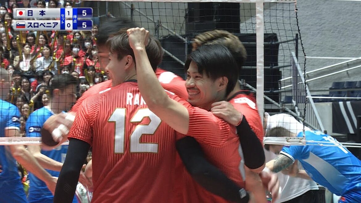 日本×スロベニア 関田誠大 スーパープレー【FIVBパリ五輪予選／ワールドカップバレー2023】
