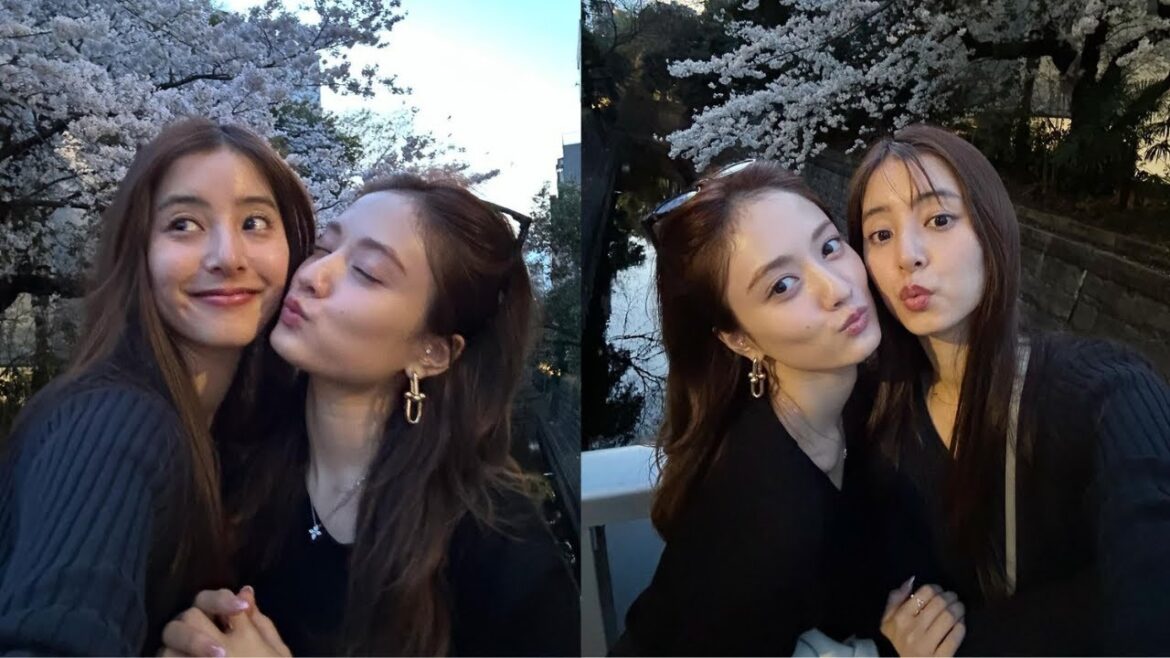 “最強美女コンビ”新木優子・谷まりあ、お花見満喫、可愛すぎるツーショットを披露