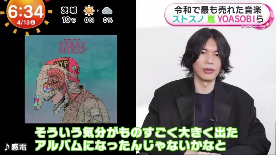 令和で最も売れた音楽ストスノ嵐YOASOBIら『めざましどようび』2024年4月13日【HD】