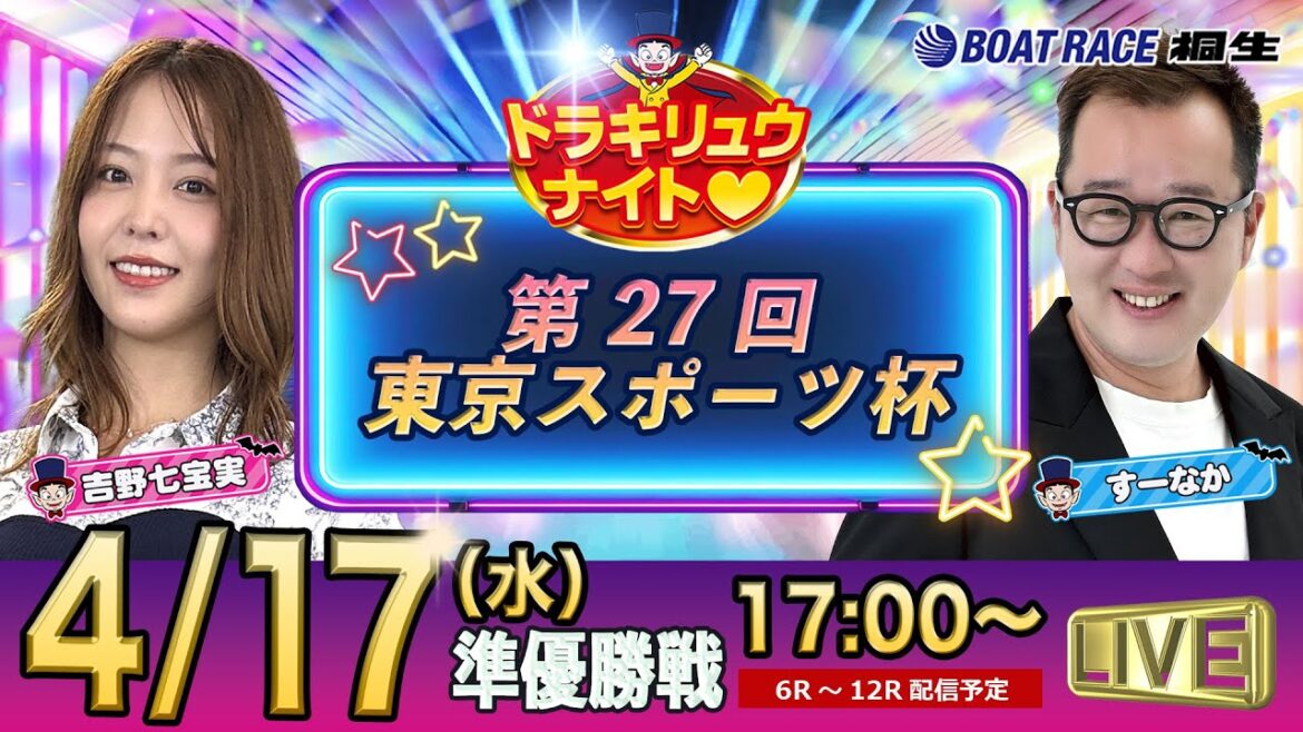 4月17日 | ドラキリュウナイト | ボートレース桐生  | で生配信！