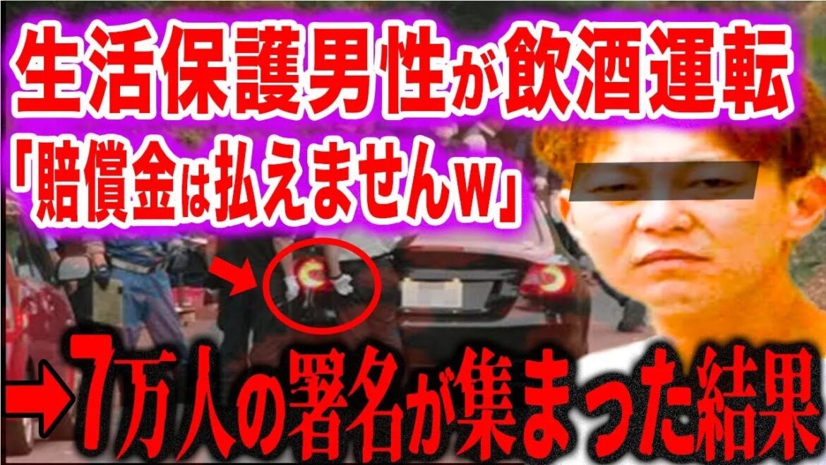 【終わってる】「人撥ねたら〇んじゃったｗ」飲酒運転した生活保護男性の末路【事故解説】