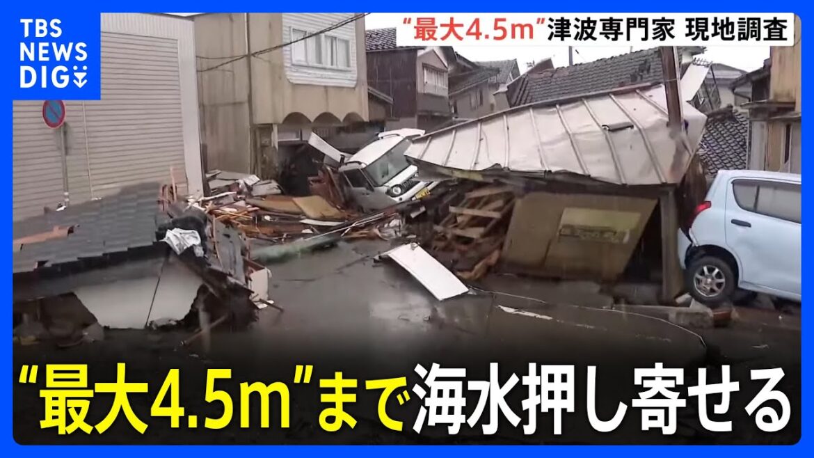 “最大4.5m”まで海水押し寄せる　津波専門家、石川・珠洲市を現地調査【能登半島地震】｜TBS NEWS DIG
