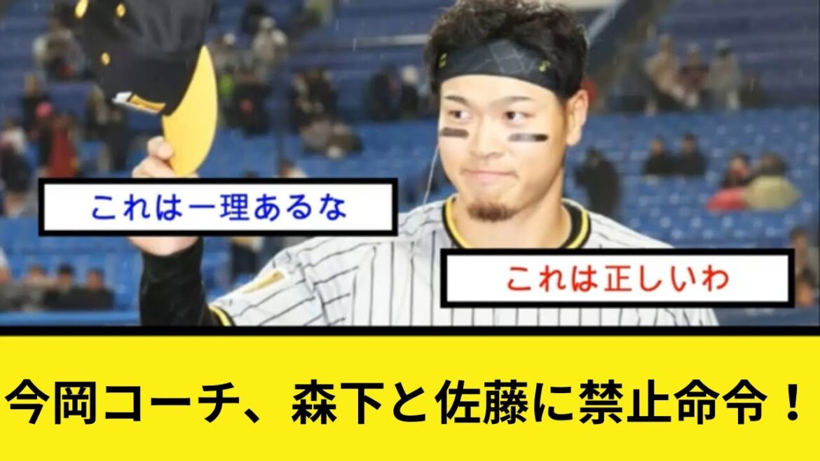 今岡コーチ、森下と佐藤に禁止命令！