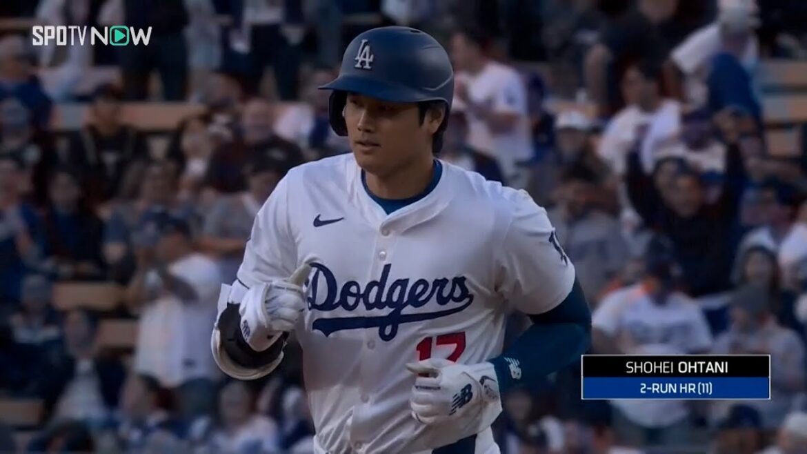【ドジャース・大谷翔平 3戦連発の第11号同点2ランHR！】これで3戦4発！第1打席で放った同点2ランは衝撃の打球音！