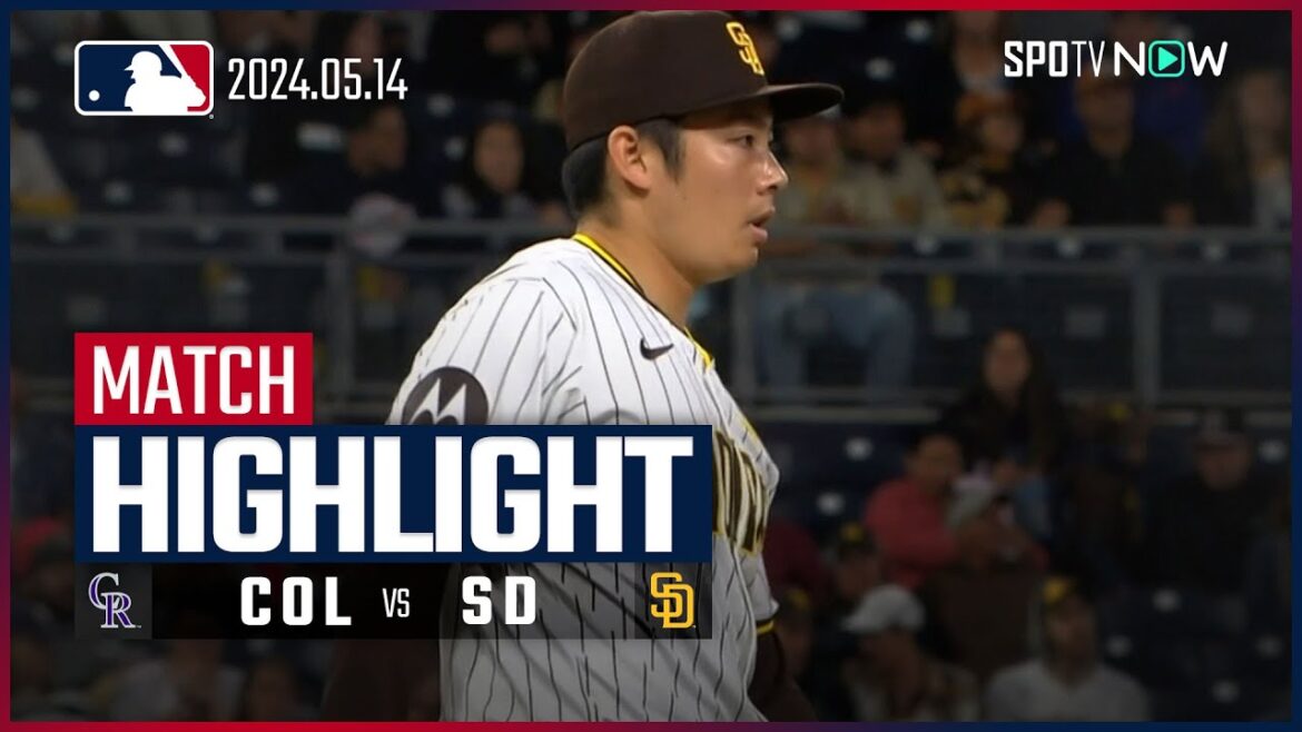 【松井裕樹は9回から登板】ロッキーズ vs パドレス 試合ハイライト MLB2024シーズン 5.14