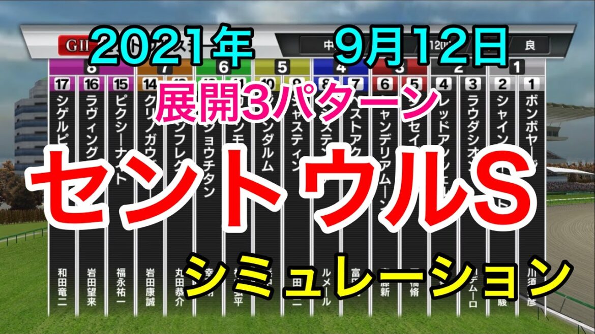 【競馬】セントウルステークス2021 シミュレーション《展開3パターン》