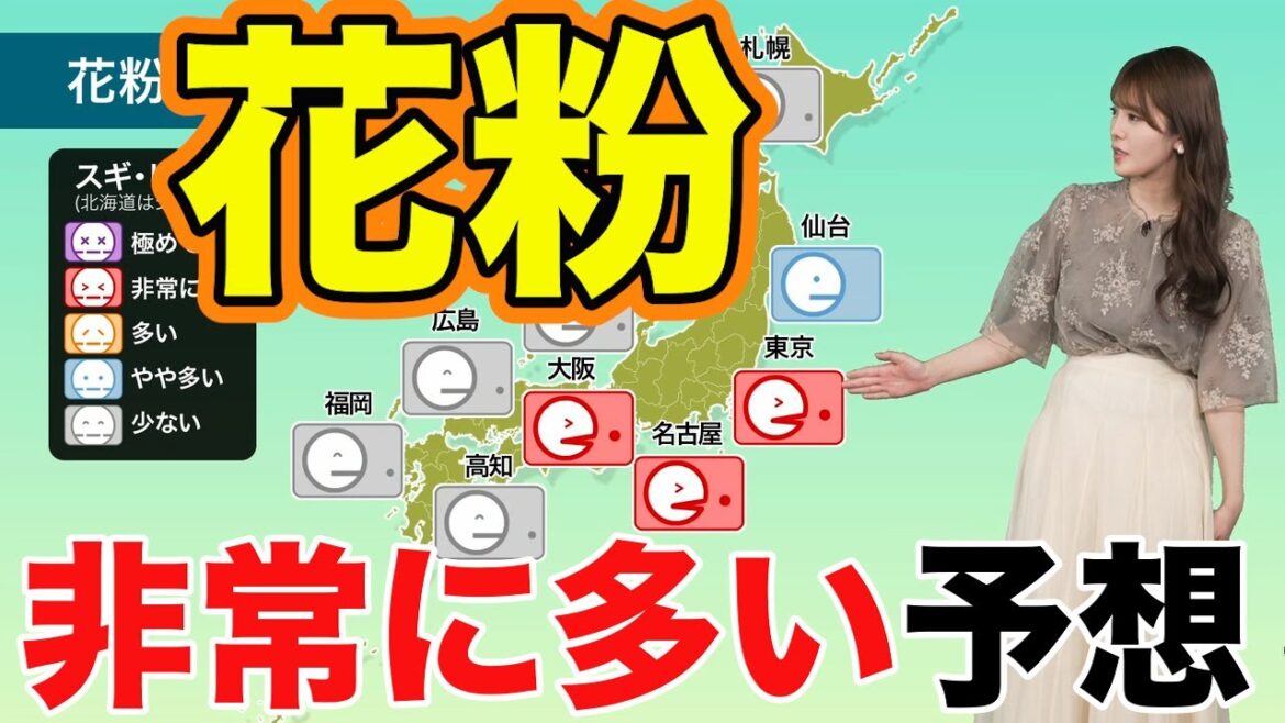 【花粉情報】天気回復し、東京では“非常に多い”予想