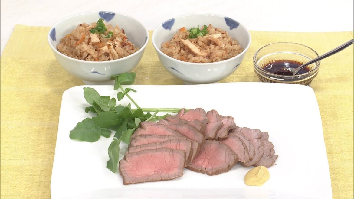 【3分クッキング公式】和風ローストビーフ／漬け汁の炊き込みごはん