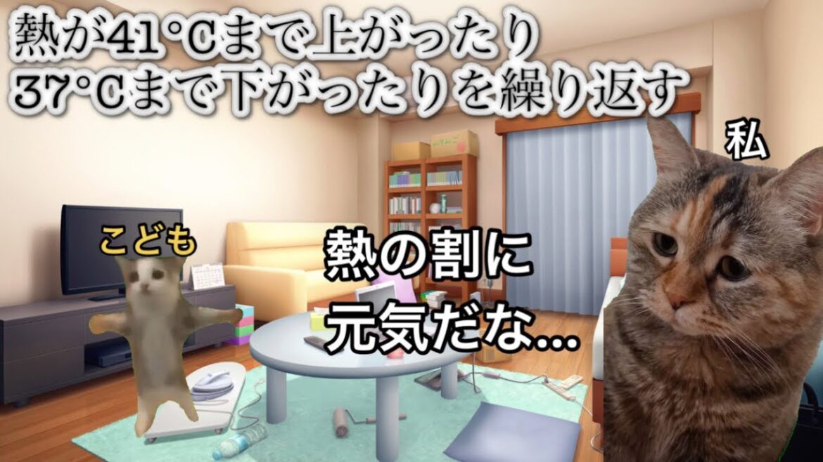 アデノウイルス感染症になったときの話【猫ミーム】