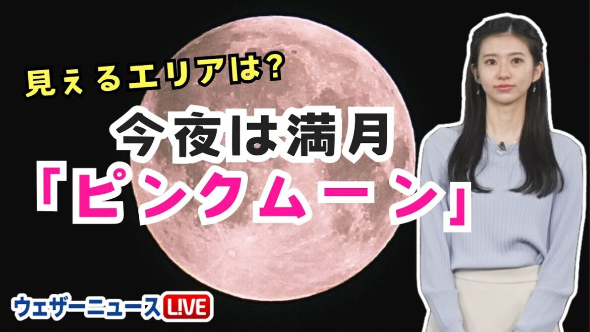 今夜は満月「ピンクムーン」見えるエリアは？