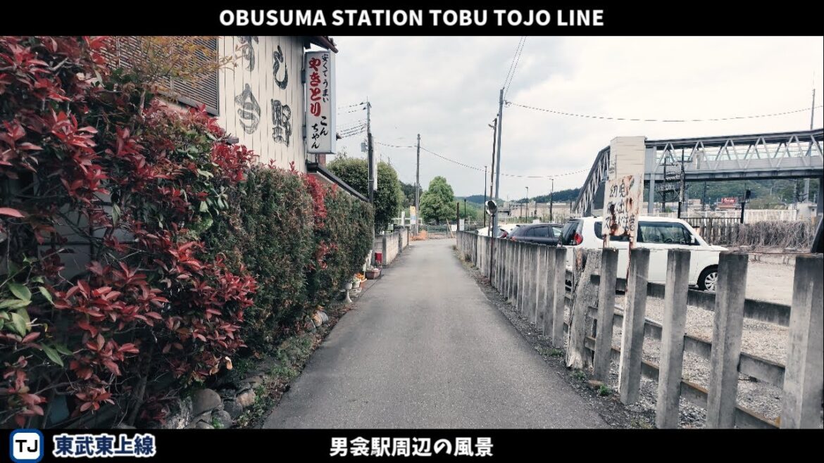 東武東上線 男衾駅周辺の風景2週目【4K60FPS】2024年4月 OBUSUMA STATION TOBU TOJO LINE