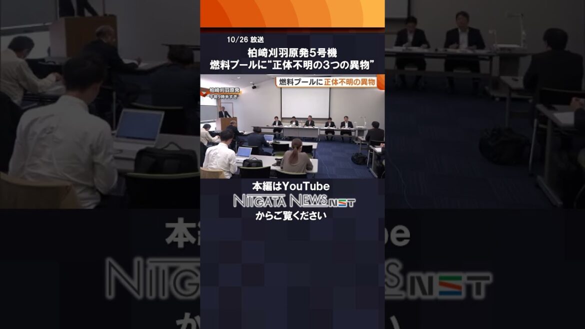 燃料プールに“正体不明の３つの異物” 柏崎刈羽原発５号機 #新潟