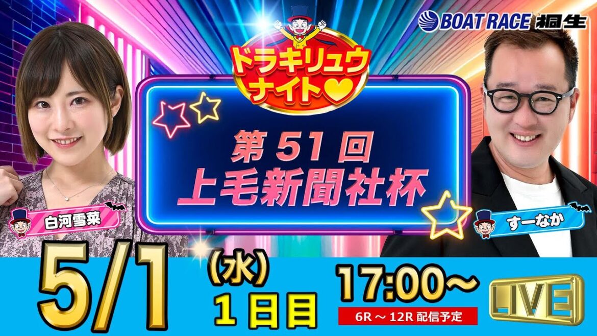 5月1日 | ドラキリュウナイト | ボートレース桐生  | で生配信！