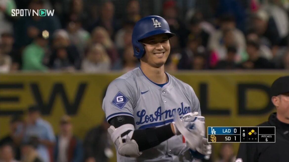 【パドレス松井裕樹 vs ドジャース大谷翔平】第4打席で左中間を抜けるツーベースヒット！繋ぎのバッティングでその後同点に追いつく