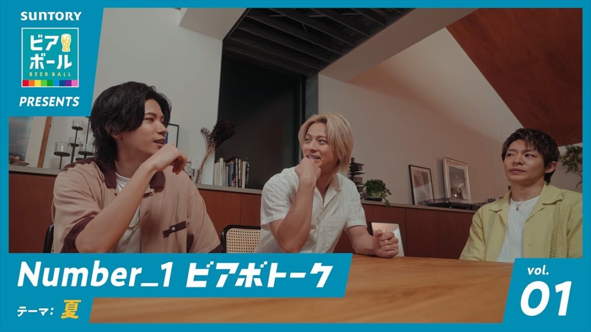 ビアボール『Number 1ビアボトーク Vol 1 夏』篇 2分9秒 Number_i（平野紫耀、神宮寺勇太、岸優太） サントリー