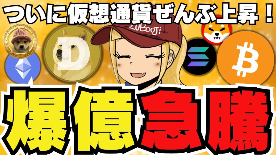 【🔥仮想通貨急騰】何が起きた？超ざっくり解説｜今急上昇コインは〇〇｜ビットコイン久々に1000万円｜イーサリアムETFが不安｜Solanaも強い上昇｜ドージ柴犬も強いよ！