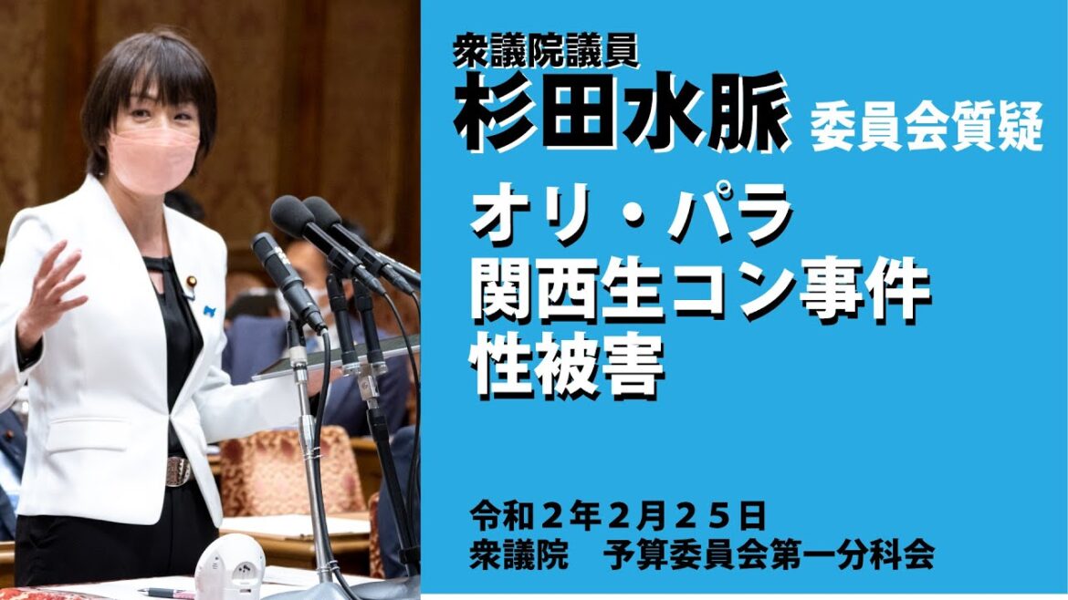 【公式】杉田水脈　令和2年2月25日（火）　衆議院予算委員会第一分科会