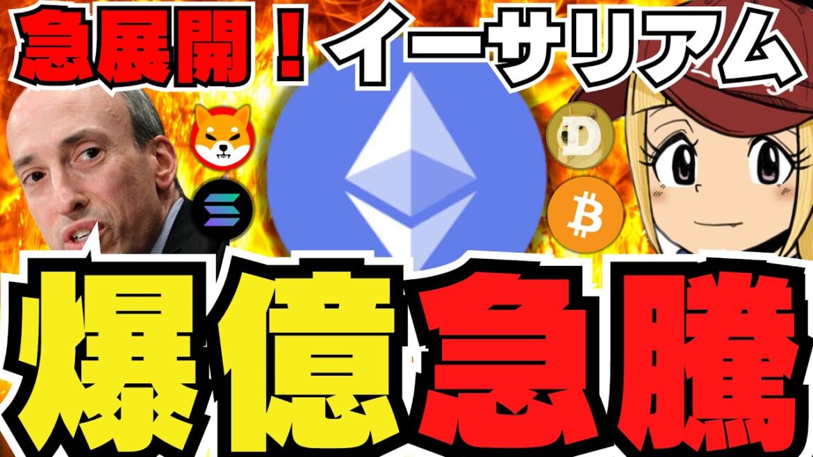 【🔥仮想通貨爆上げ】イーサリアムに何が？バブル到来か｜ETF関連で最新ニュース｜Solanaが強い上昇｜ドージ柴犬はどうなった？｜今急上昇コインは〇〇｜ビットコインどうなる？