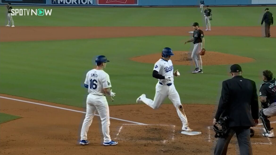 【ドジャース・大谷翔平 打って走って1人で1点！】痛烈な二塁打から盗塁を仕掛け、相手の悪送球を誘いホーム生還！