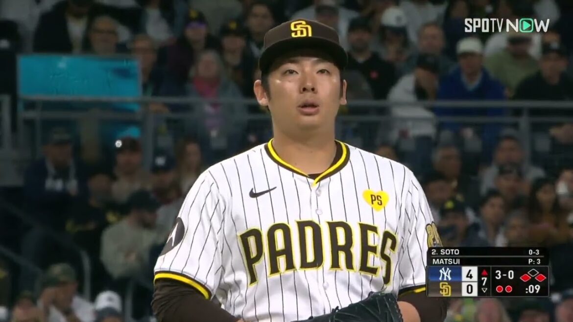 【パドレス・松井裕樹 7回ピンチの場面で登板！】2死1,3塁のピンチで強打者ソトをセカンドゴロに打ち取る！