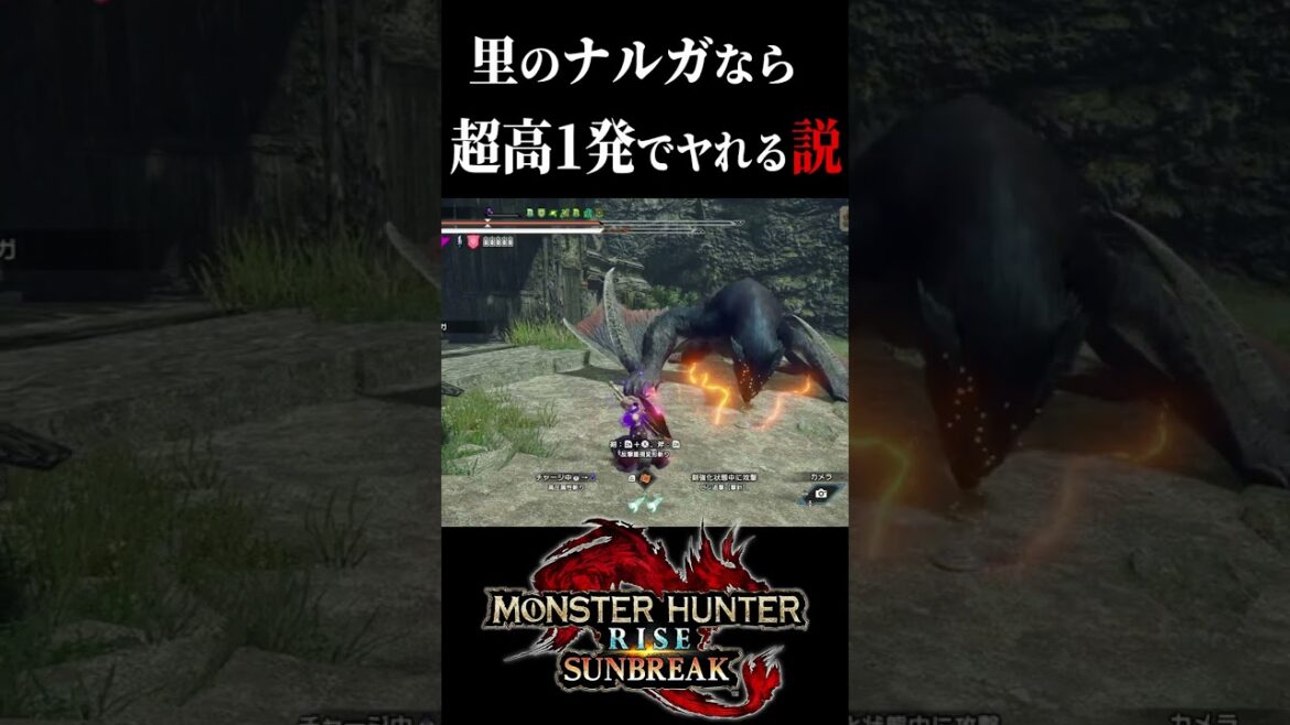 里のナルガクルガなら、超高１発で倒せる説。【チャアク】【モンハンサンブレイク】＃shorts