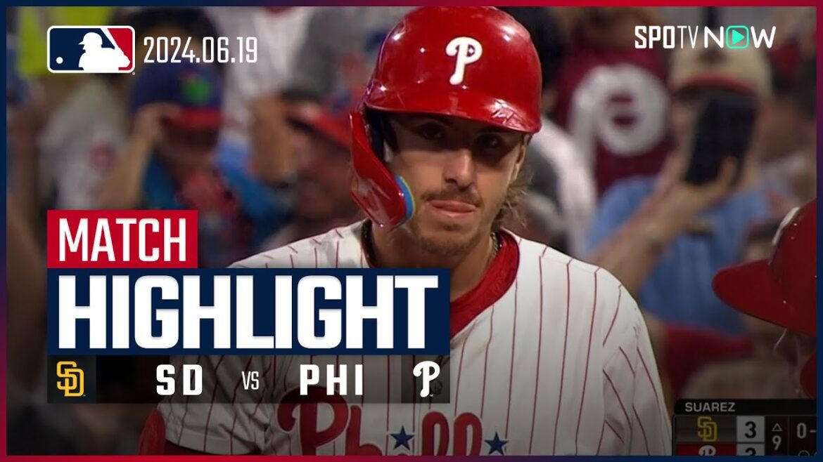 【フィリーズがサヨナラ勝ち！松井は6試合連続無失点】パドレス vs フィリーズ 試合ハイライト MLB2024シーズン 6.19
