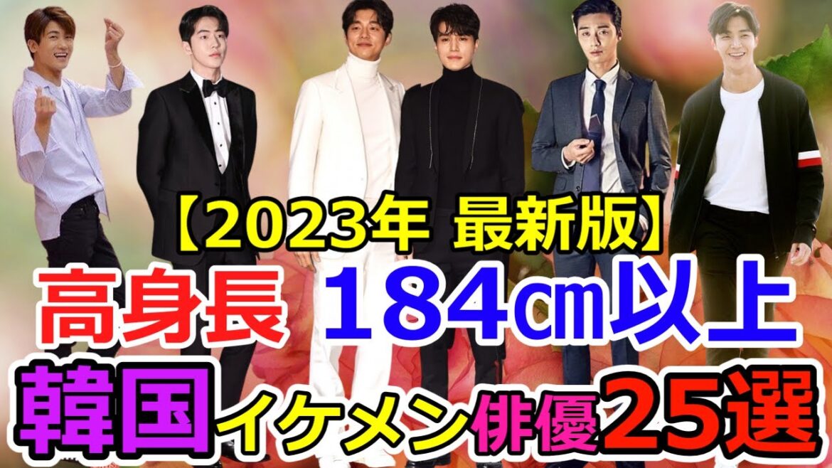 【2023年最新版】🌟韓国人気俳優  高身長TOP２５🌟