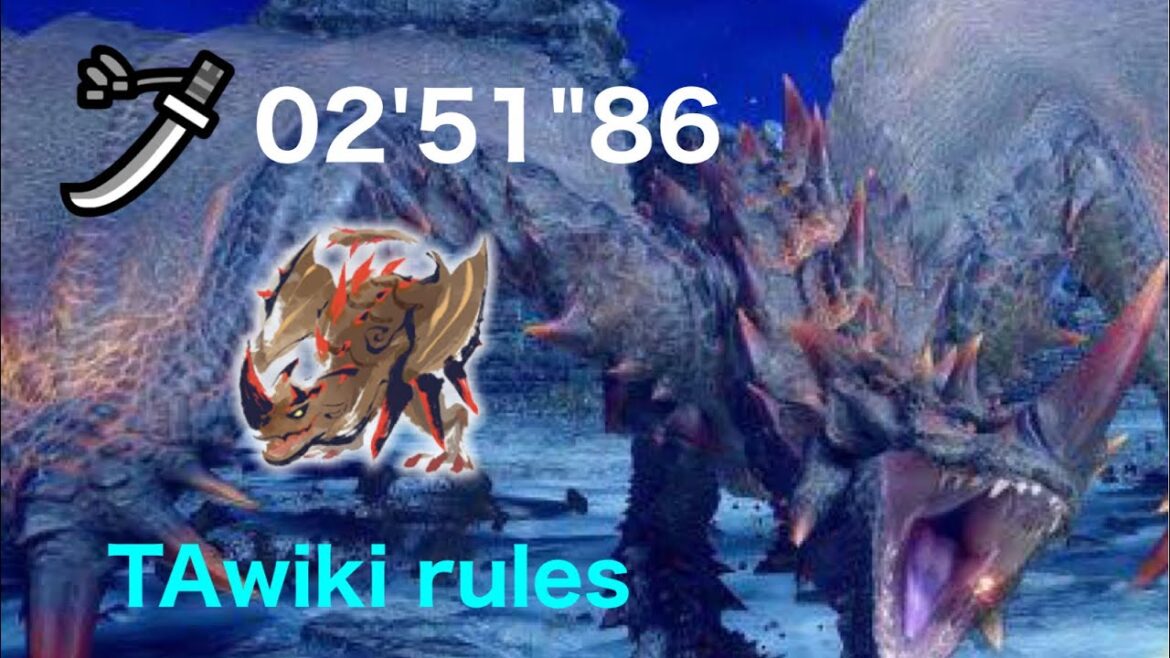 【MHRise:SB Switch】古塔を貫く一撃 エスピナス亜種 太刀 TAwiki rules 02'51"86 /Flaming Espinas LS Solo