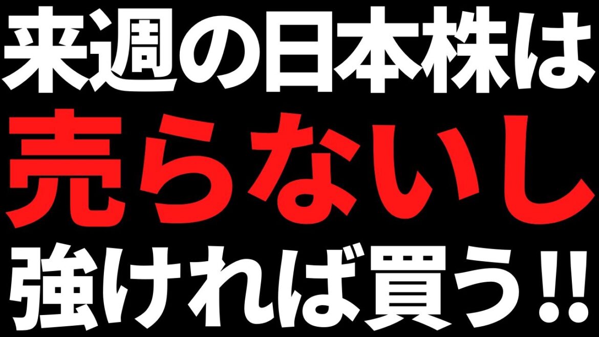 来週の日本株は下がっても売らないし強ければ買う！ポイントはこちら