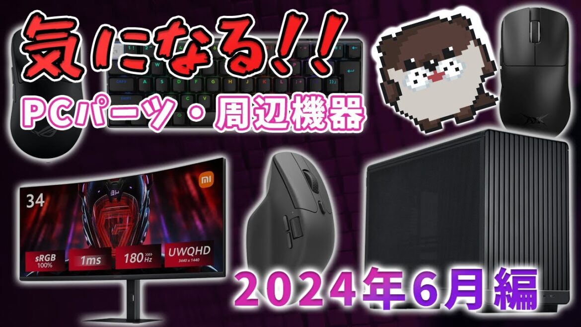 気になるPCパーツ・周辺機器紹介 2024年6月編【コスパ高い38gのマウスが登場！】