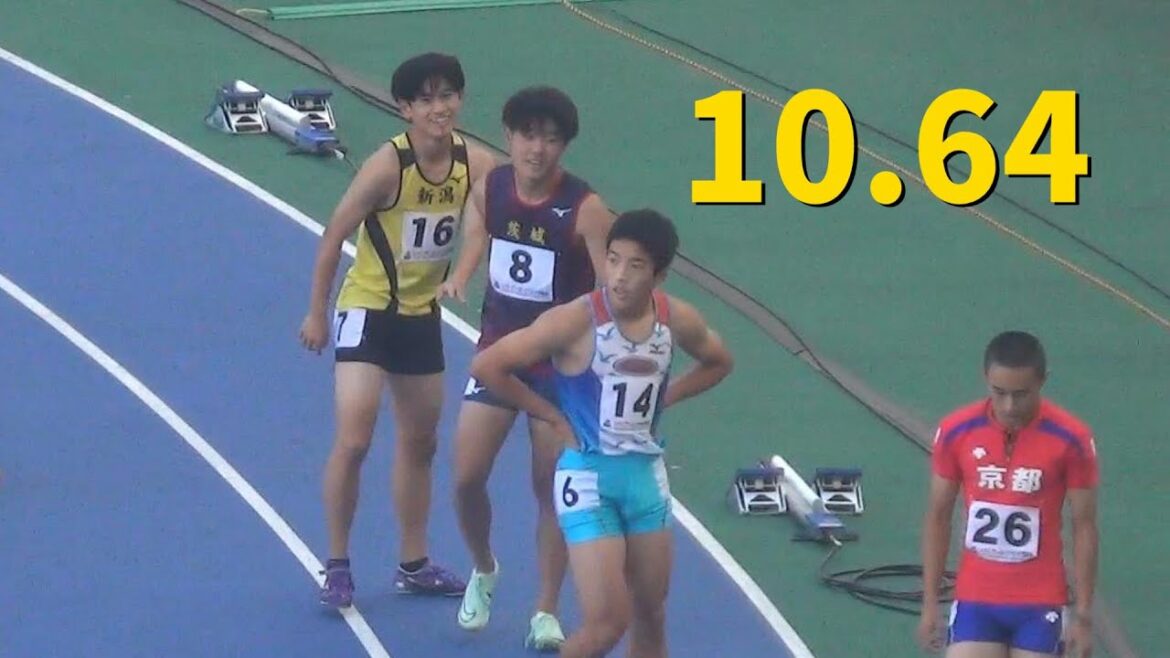 決勝 少年B 男子100m 栃木国体陸上2022