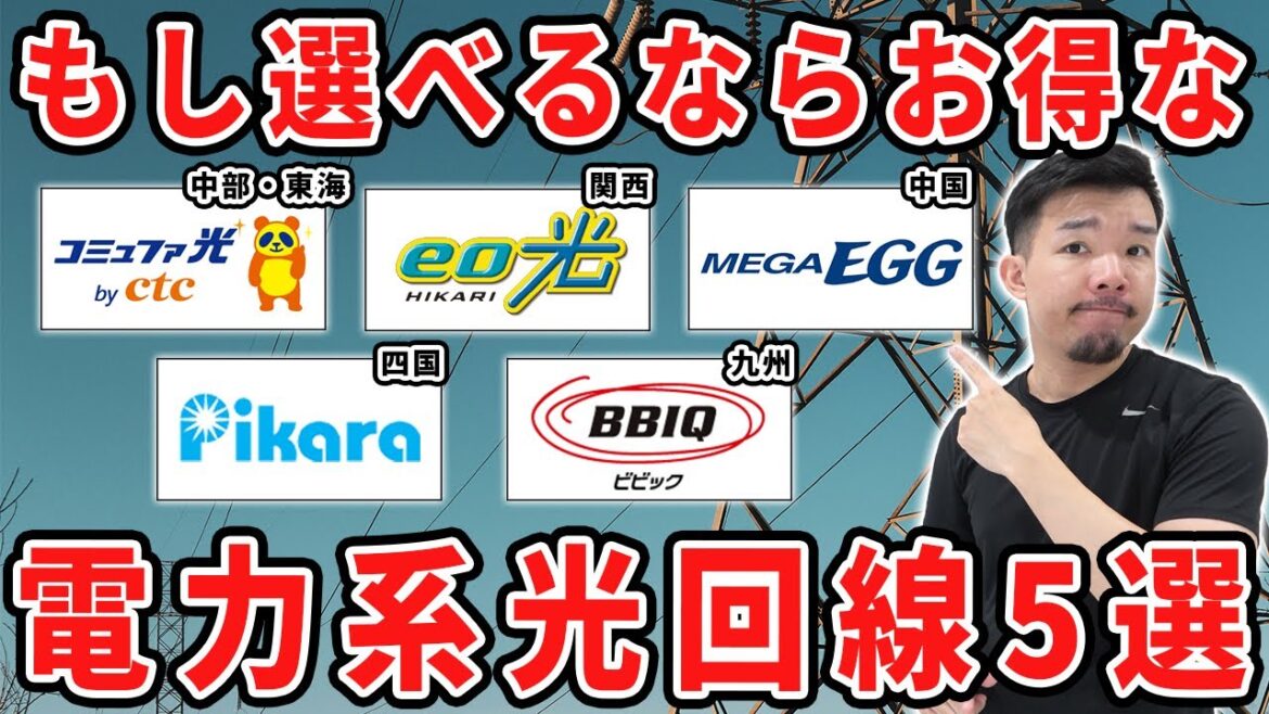電力系光回線について解説します!【eo光、コミュファ光、ピカラ光、BBIQ光、メガエッグ】 電力系光回線について解説します!【eo光、コミュファ光、ピカラ光、BBIQ光、メガエッグ】