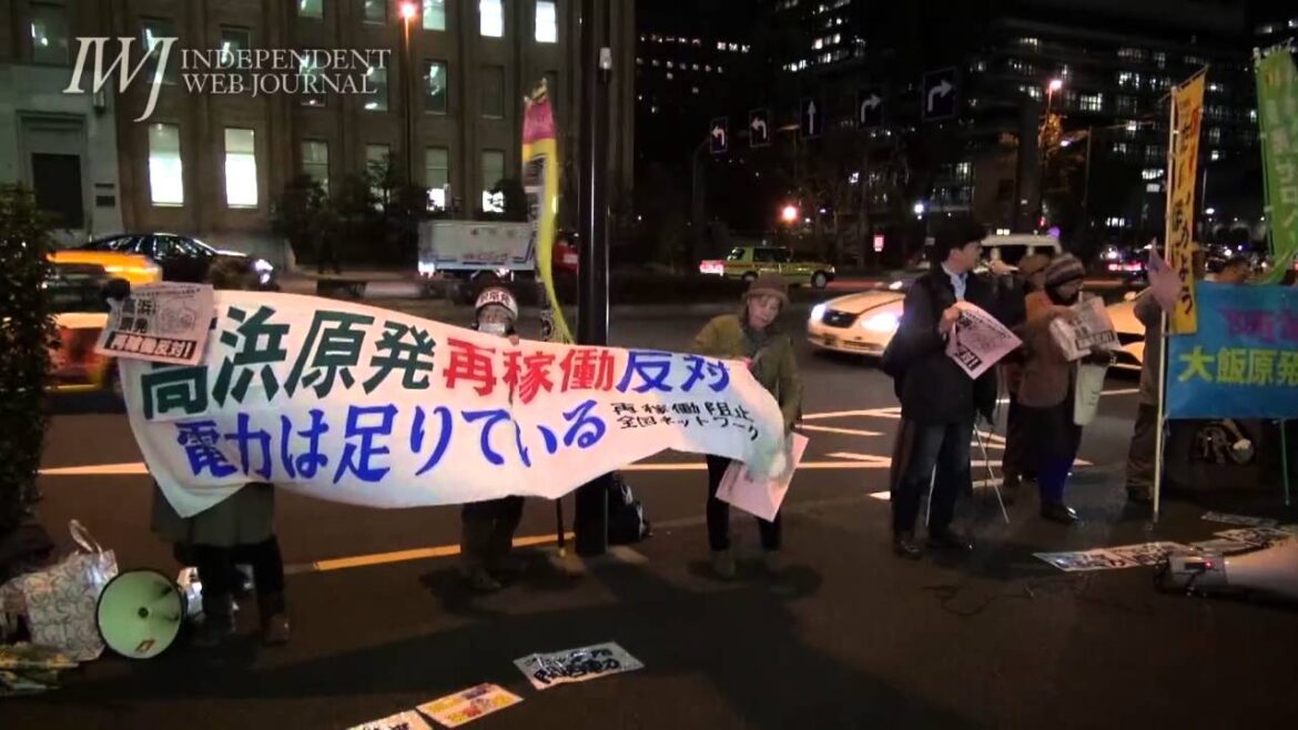 160226 高浜現地行動に連帯　高浜原発4号機再稼働反対　関西電力東京支社緊急抗議