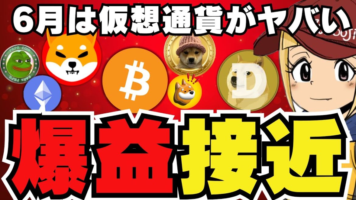 【🔥6月激アツ】仮想通貨上昇のカギは〇〇！イーサリアムに注目｜ビットコイン過去最高値行くか｜今急上昇コインは〇〇｜Solanaミームコインが注目｜ドージコイン柴犬は？