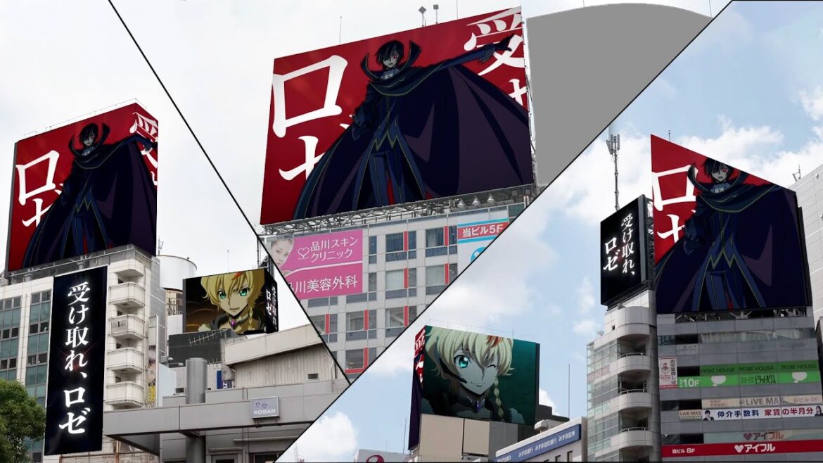 ※ネタバレ注意※「コードギアス 奪還のロゼ」渋谷ヒットビジョン広告A モニター合成ver.