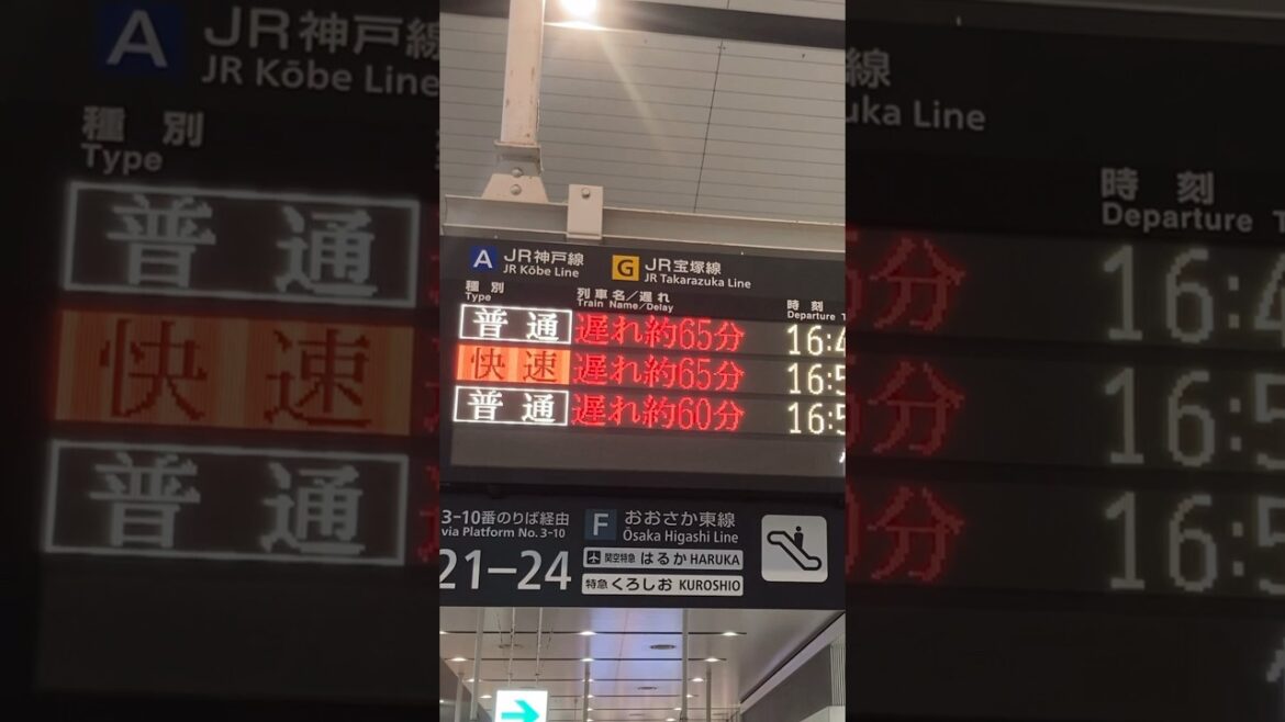 帰りの時間に60分遅延したら