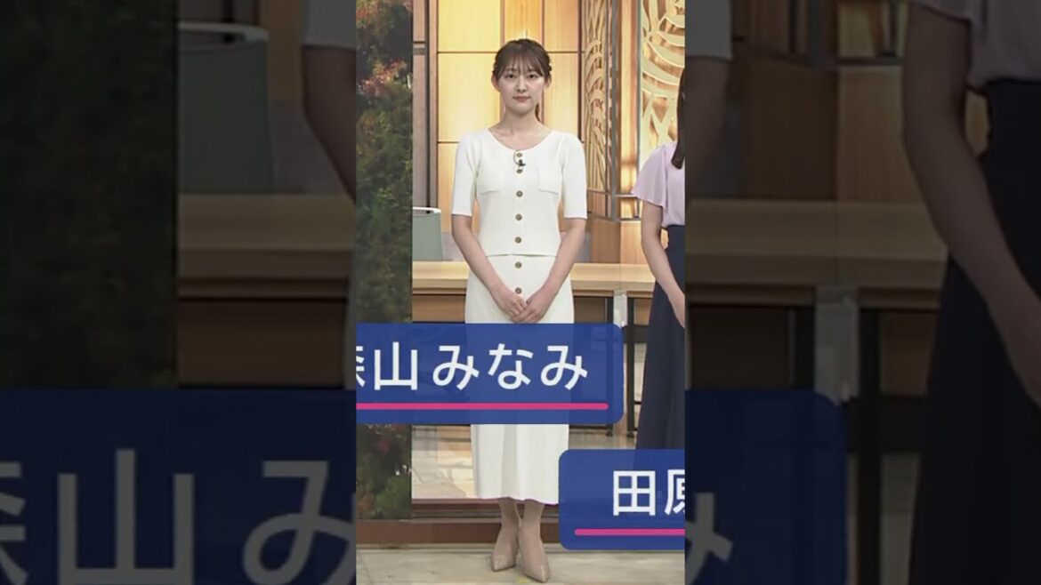 またやっちゃう！お辞儀に全力振った結果。細でか女子アナの森山みなみ   #エンタメ #美女 #アナウンサー #キャスター