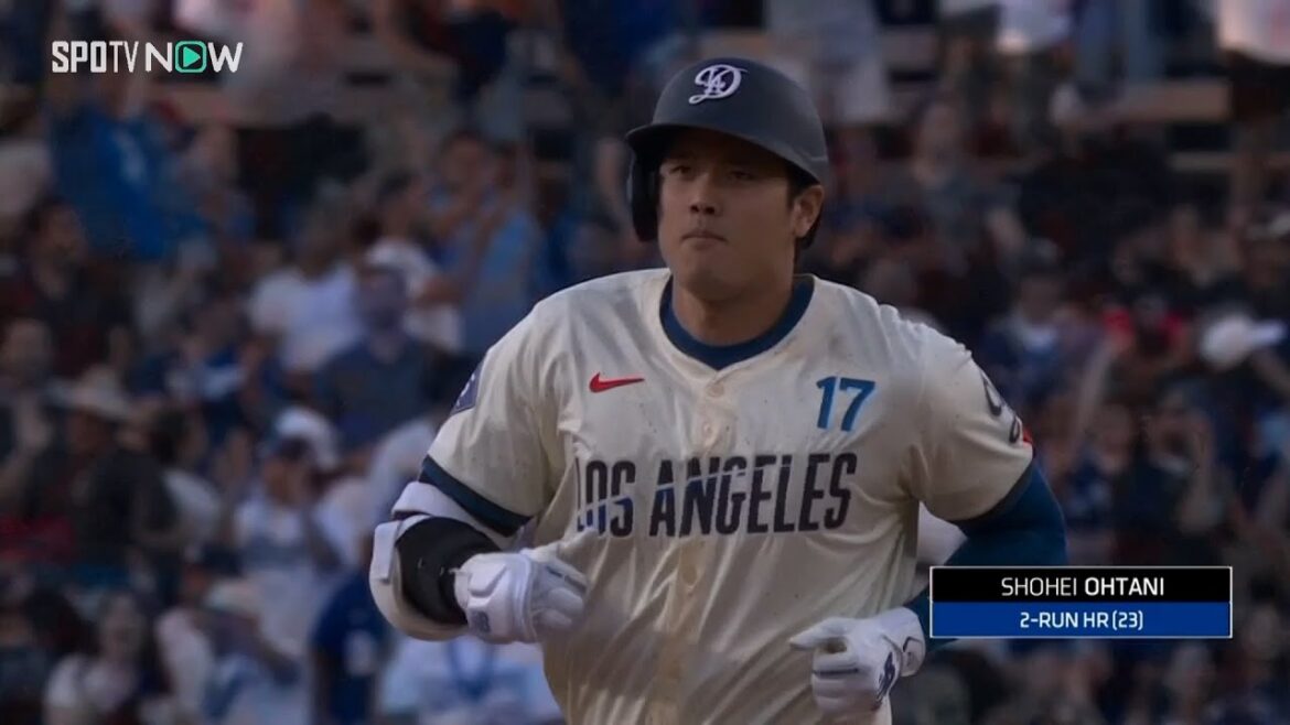 【ドジャース・大谷翔平 止まらない6月男!3戦連発23号!】カメラが打球を追えないほどの飛距離140m特大弾!シティコネクトユニフォーム初披露で強烈な打球音の2ランホームラン 【ドジャース・大谷翔平 止まらない6月男!3戦連発23号!】カメラが打球を追えないほどの飛距離140m特大弾!シティコネクトユニフォーム初披露で強烈な打球音の2ランホームラン