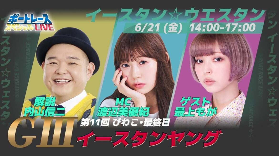 ボートレース｜イースタン＆ウエスタンヤング｜6月21日（金）14:00～｜びわこイースタンヤング最終日｜ボートレーススペシャルLIVE