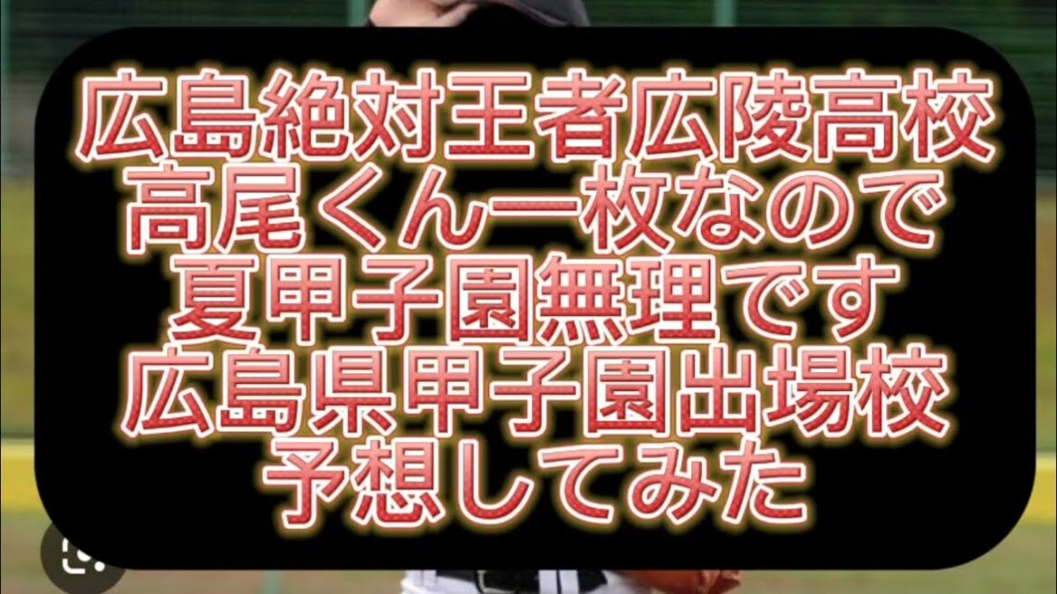 【高校野球】【広島県高校野球】広島県高校野球これ見れば全て分かります、広島県甲子園出場校予想してみた#野球 #高校野球 #甲子園